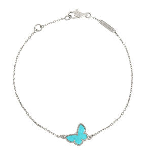Van Cleef & Arpels VAC Sweet Alhambra Papillon Turquoise Bracelet 17.5cm 18K ...